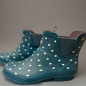 Million Women's Polka Dot Ankle Rain Boots size 8 no box
